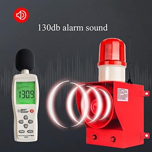 Uzaktan kumanda alarm sireni 2000 m 130dB ses ışık alarmı açık endüstriyel güvenlik megafon Alarm su geçirmez acil