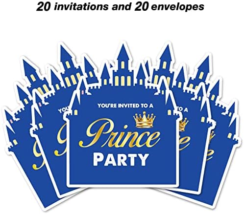 Zarflar ile prens Tema Parti Davetiyeleri, 20 Takım Küçük Prens Şekilli Davetiyeleri Doğum Günü Bday Parti Davetiyeleri