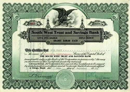 Güney Batı Güven ve Tasarruf Bankası-Hisse Senedi Sertifikası