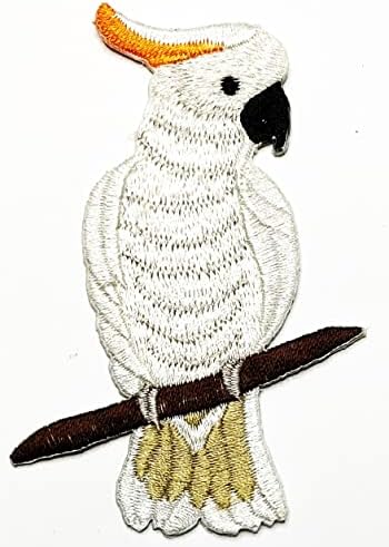 Kleenplus 3 adet. Beyaz Papağan Demir on Yamalar Karikatür Çocuk Moda Stil İşlemeli Motif Aplike Dekorasyon Amblemi