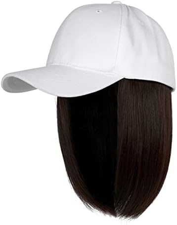 Büyük Şapkalar Erkekler için Büyük Kafa beyzbol şapkası İle saç ekleme Düz Kısa Bob Saç 47 Temizlemek Kap