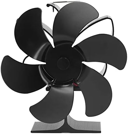 Wakects şömine Fan elektrikli Olmayan 6 Bıçaklı soba fanı, kendi kendine çalışan ısı ile çalışan Fan ahşap yakacak