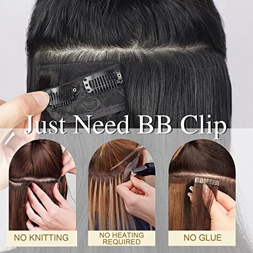 Lativ klipsli postiş 4 ADET Siyah saç ekleme Uzun Dalgalı Kıvırcık Postiş Kadınlar için Kalın Çift örgülü saç uzatma