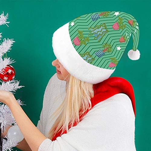 Noel Noel Baba Şapkası, Yetişkinler için Yeşil Kaktüs Noel Tatil Şapkası, Yeni Yıl Şenlikli Kostüm Tatil Partisi Etkinliği