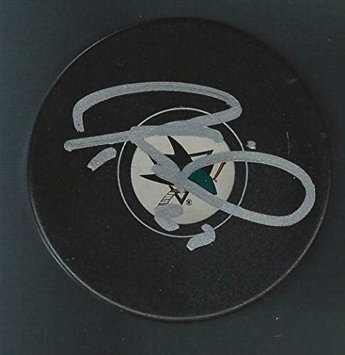Jeremy Roenick İmzalı San Jose Köpekbalıkları Diski-İmzalı NHL Diskleri