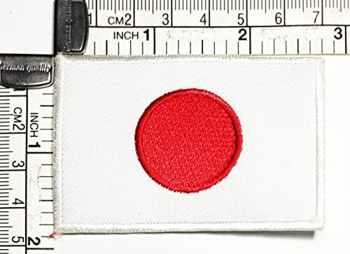 Kleenplus 3 adet. 1. 7X2. 6 İNÇ. Japon Bayrağı Yamalar Ulusal Bayrak Ülke Askeri Taktik İşlemeli Aplike Demir on Patch