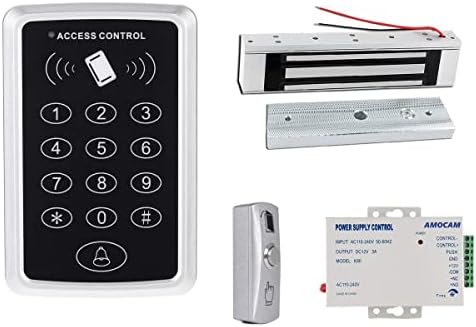 AMOCAM Kapı Erişim Kontrol Sistemi, Şifre Tuş Takımı + Elektrikli Kilit + Güç Kaynağı Kontrolü + Kapı Çıkış Düğmesi