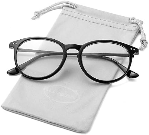 Kursan Reçetesiz Şeffaf Lens Sahte Gözlük Kadın Erkek Retro Yuvarlak Metal Çerçeve Gözlük