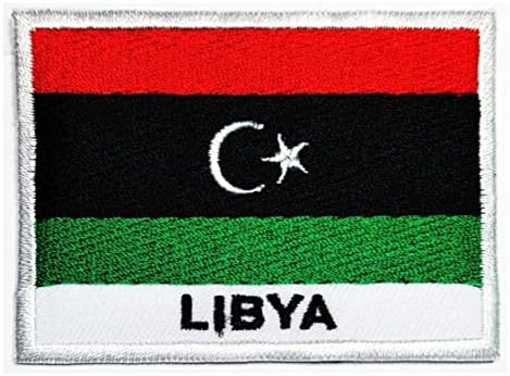 Kleenplus 2 adet. 1. 7X2. 6 İNÇ. Libya Bayrağı Yama Ülke Ulusal Bayrak İşlemeli Aplike Rozeti Yamalar DIY Ceket T-Shirt