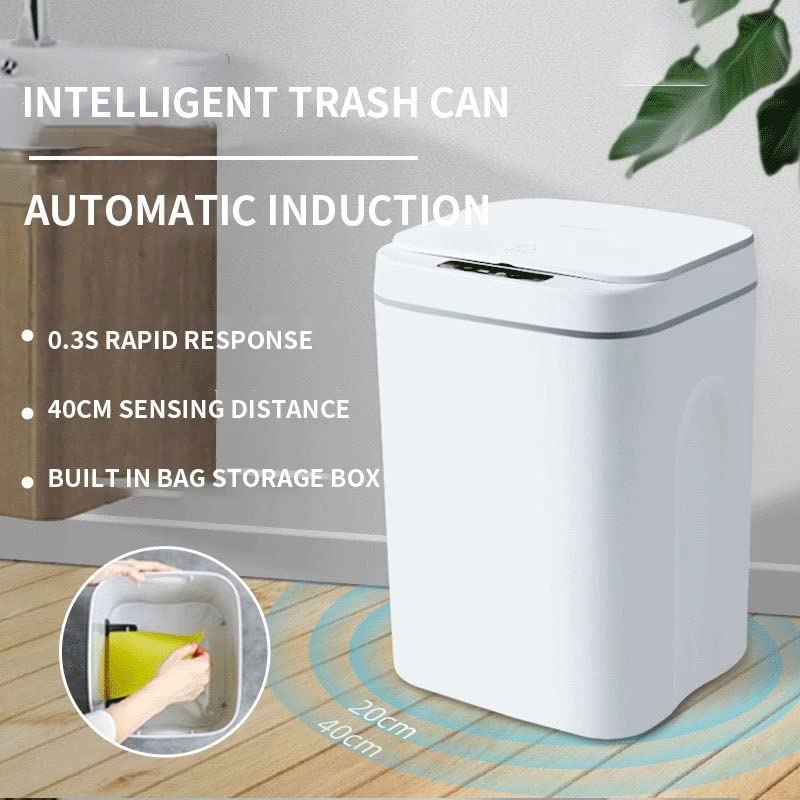 CXDTBH Akıllı İndüksiyon çöp tenekesi Otomatik İndüksiyon çöp tenekesi Mutfak Yatak Odası Elektrikli Dokunmatik çöp