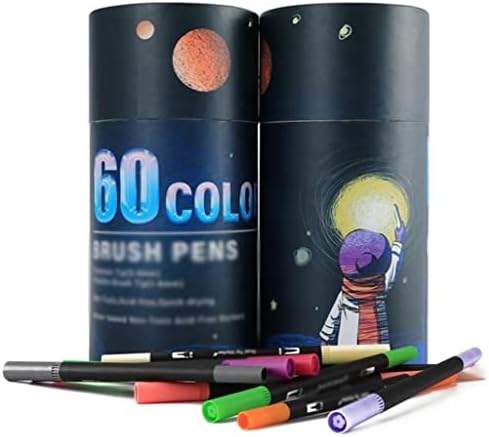 YFQHDD 24/60 Renk Suluboya Sanat Belirteçleri Seti Fırça Kalem Çift Uçlu Fineliner Çizim Boyama Kırtasiye Boyama Mang