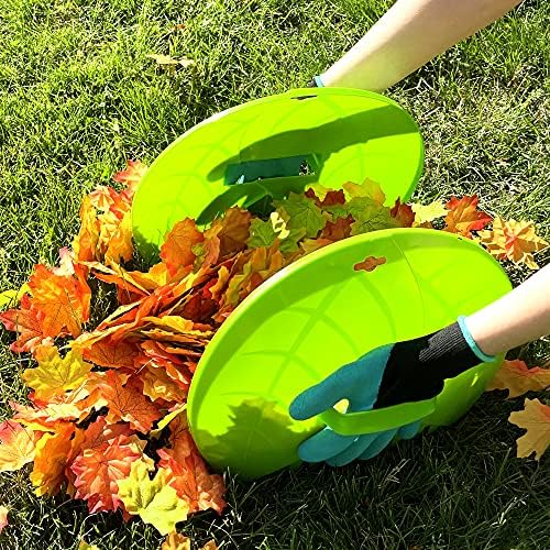Alsea El Yaprak Tırmık Kepçe Büyük Yeşil Plastik Kapmak için Toplama Çim Enkaz İçerir bahçe eldiveni ABS Pençeleri