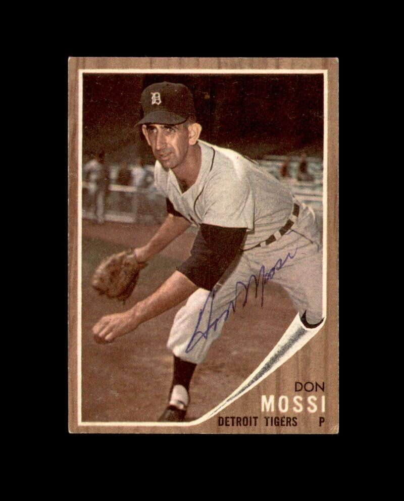 Don Mossi, 1962 Topps Detroit Tigers İmzasını İmzaladı