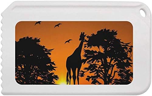 Azeeda 'Günbatımında Zürafa ve Kuşlar' Plastik Buz Kazıyıcı (IC00001119)