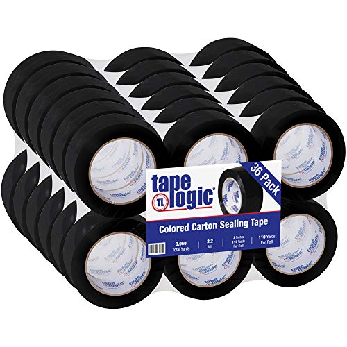 Tape Logic ® Karton Sızdırmazlık Bandı, 2,2 Mil, 2 x 110 yds, Siyah, 36/İndirimli Kargo ile Kasa ABD