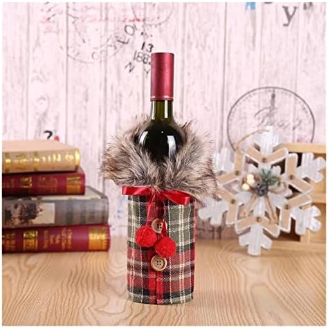 PİFUDE Noel Süslemeleri Noel şarap şişesi Seti Ev Santa şarap şişesi Kapağı Kardan Adam Hediye Tutucu Noel Yeni Yıl