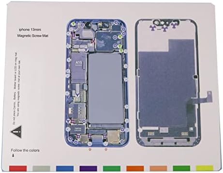 fonefunshop iPhone ile Uyumlu 13 Mini Manyetik Vida Mat Telefonu Tamir Sökme Kılavuzu