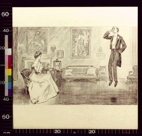 HistoricalFindings Fotoğraf: Havadan Daha Hafif, 1902?, Charles Dana Gibson, Çift, Oturma Odası, Kadın, Erkek