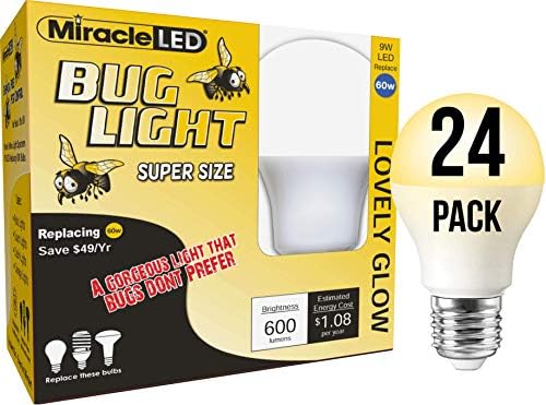 MiracleLED 604078 Orijinal 9 W Led Güzel Glow Bug Ampul için Sundurma/Veranda/Giriş Yolu, yerine 40 W / 60 W / 75