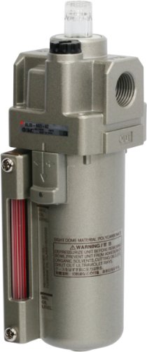 SMC AL30-N03-8Z Yağlayıcı, Seviye Göstergeli Metal Kase, tahliye musluğu olmadan, 55 mL Yağ Kapasitesi, 40 L/dak Damlama