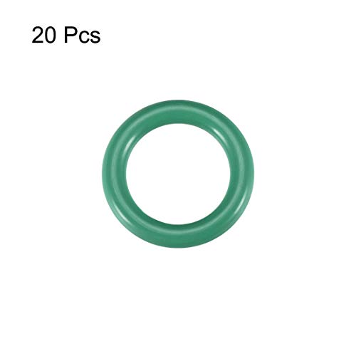 uxcell Flor Kauçuk O-ringler, 25mm OD 18.8 mm ID 3.1 mm Genişlik FKM Conta Contası Makine Sıhhi Tesisat, yeşil, 20'li