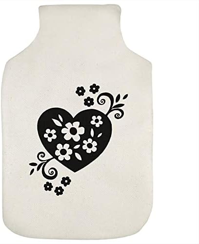 Azeeda 'Çiçekli Kalp' Sıcak Su Şişesi Kapağı (HW00027378)