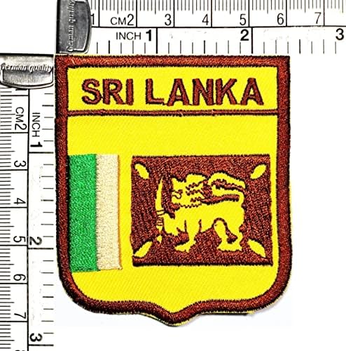 Kleenplus 3 adet. 2. 6X2. 3 İNÇ. Sri Lanka Bayrağı Yamalar Ulusal Bayrak Ülke Askeri Taktik İşlemeli Aplike Demir