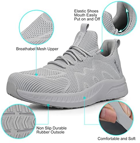 Feethit Erkek Kaymaz Yürüyüş Sneakers Hafif Nefes Kayma koşu ayakkabıları Atletik Spor Tenis ayakkabıları Erkekler