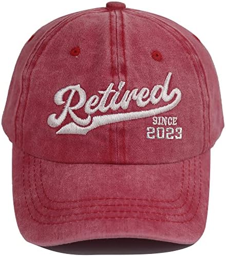 OASCUVER 2023'ten Beri Emekli Şapka, Ayarlanabilir pamuklu beyzbol şapkası Sıkıntılı Yıkanmış Emekliler için Erkekler