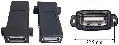 CERRXİAN USB 2.0 A Dişi Panel Montaj Adaptörü Duvar Soketi için Yüz Plakası (2'li Paket)