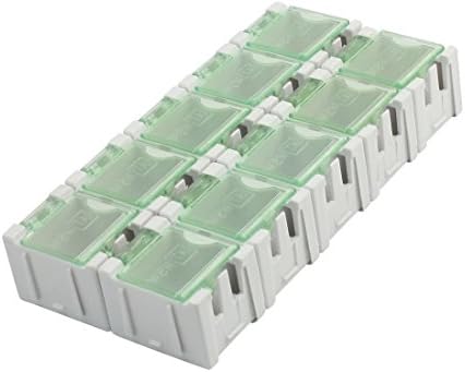 Aexit 10 Adet Aracı Organizatörler Beyaz Monte elektronik Bileşenler Konteyner Alet Kutuları Saklama Kutuları