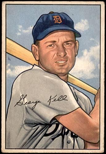 1952 Okçu 75 George Kell Detroit Kaplanları (Beyzbol Kartı) VG + Kaplanlar