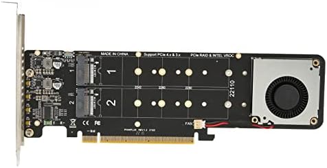 Vbestlıfe M. 2 NVMe SSD Adaptör Kartı, PCI E4.0 X16, 14000 MBs Yüksek Hızlı İletim 4 NVME PCIe ve PCI E Genişleme