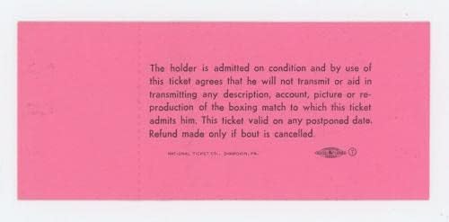 Muhammed Ali vs Sonny Liston Tam Bilet 25 Mayıs 1965 Arena Sn 2 50 $ - Boks Biletleri