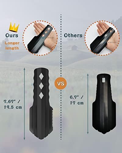 Ultralight sırt çantasıyla mala alüminyum kürek Küçük lazımlık Multitool daha uzun sap tasarımı ile Yürüyüş, kamp