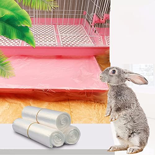 LKJYBG 100 adet Tavşan Kafesi Gömlekleri Tek Kullanımlık Küçük Plastik Mat Pet Tek Kullanımlık Mat Filmler Tavşan