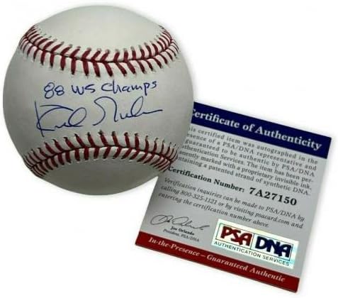 Kirk Gibson, 88 W Şampiyon PSA İmzalı Beyzbol Topları ile Major League Baseball Major League Baseball'u İmzaladı