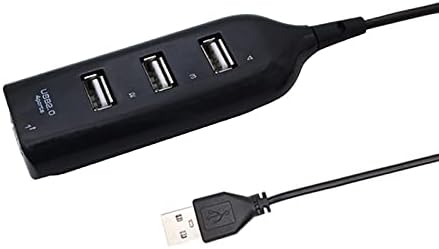WYFDP 2.0 Çoklu USB 2.0 Hub USB Splitter Yüksek Hızlı 3 USB Kart Okuyucu USB Genişletici PC Laptop için (Renk: Siyah)