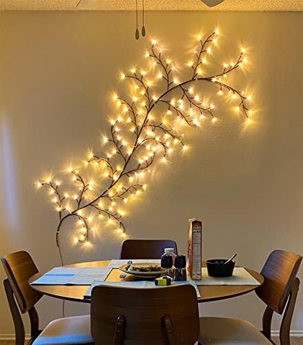 Söğüt asma ışıkları, Uzaktan kumandalı 8 flaş modeli parıldayan ağaç, Oturma odası yatak odası süslemeleri için 8.5