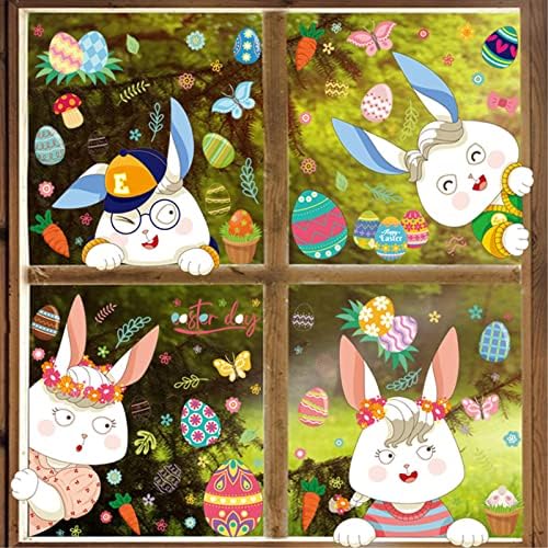 Küçük spor Çıkartmaları Tavşan cam çıkartması Çıkartması Tatil Süslemeleri Bahar Çocuk Odası Ev mutfak dekoru Eğlenceli
