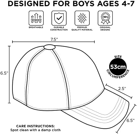 DC Comics Beyzbol Şapkası, Batman Ayarlanabilir Yürümeye Başlayan Çocuk 2-4 veya 4-7 Yaş Arası Çocuklar için Çocuk