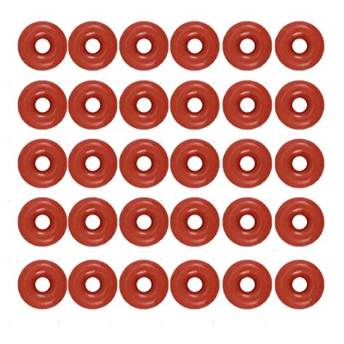 Ofowın [30 Adet] Silikon O-ringler Kırmızı 6mm OD 3mm ID 1.5 mm Genişlik Metrik VMQ Sızdırmazlık Contası Bardak Kapakları