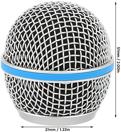 Mikrofon Topu Kafa ince delikli ızgara, Mikrofon Kafa Değiştirme Anti Hasar Rüzgar Geçirmez Korumak için Beta58A