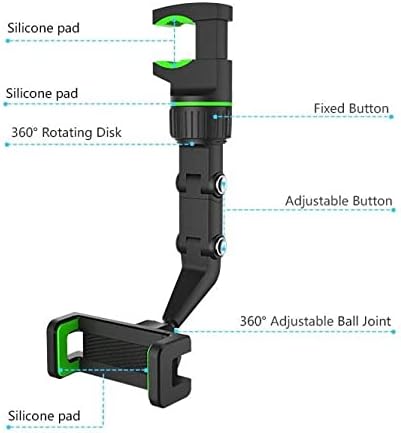 Oppo F19 için araç tutucu (BoxWave tarafından araç tutucu) - Dikiz aynası araç tutucu, Oppo F19 için dikiz Aynası