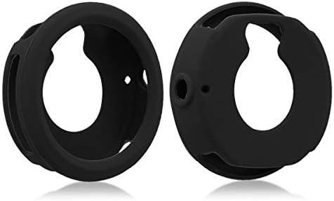 Garmin Vivoactive 3 için kwmobile Kılıfları-2 Silikon Kapak Seti (Fitness Takipçisi Dahil Değildir) - Siyah / Siyah