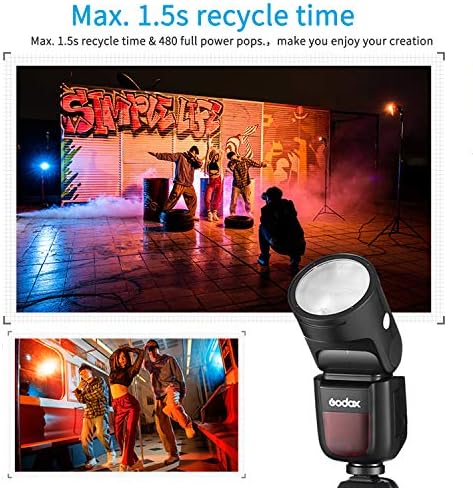 Godox V1-S Yuvarlak Kafa kamera flaşı Speedlite Flaş ile Sony Kamera için Godox Xpro-S TTL Kablosuz Flaş Tetik