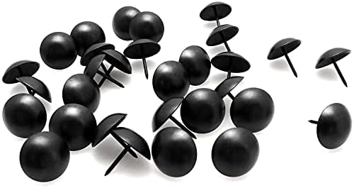 BLLNDX Nailhead Trim 30 ADET 1 inç Çaplı Siyah Nailhead Dekoratif Düzeltir Nailhead Pimleri Mobilya Döşeme için Meseleye