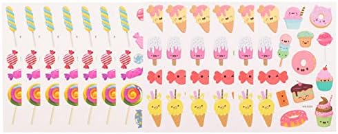 Toffıcu Parti İyilik Dondurma Çıkartmalar 12 Levhalar Dekoratif Lollies Donut Kek Çıkartmalar Tatlılar Karalama Defteri
