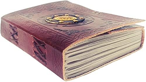 Deri Kitap Gölgeler, Boş Grimoire Büyü Kitap Dergisi ile Kilit, Benzersiz Dizüstü Günlüğü | A5 (7x5)