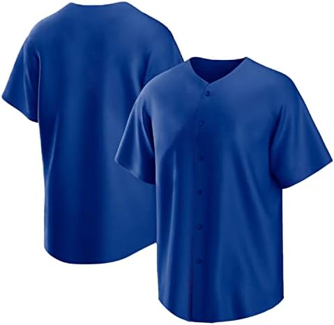 QBK erkek beyzbol forması Gençlik Düğme Aşağı Jersey Çizgili Beyzbol Kısa Kollu spor tişörtler Üniforma Tee